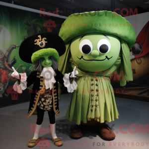 Olive Pirate mascot costume...