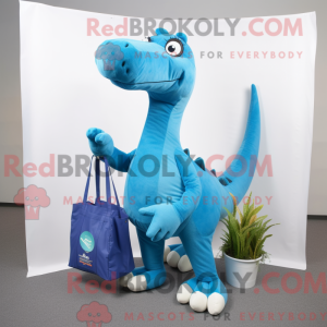 Blå Diplodocus maskot...