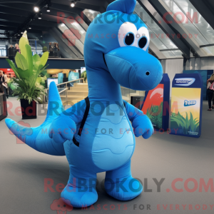 Blå Diplodocus maskot...