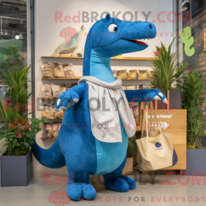 Blå Diplodocus maskot...