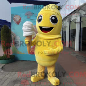 Yellow Ice Cream mascot...