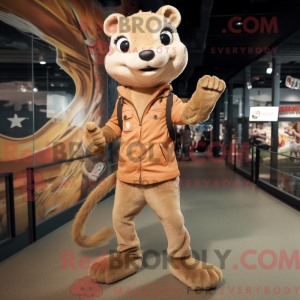 Tan Mongoose Maskottchen...