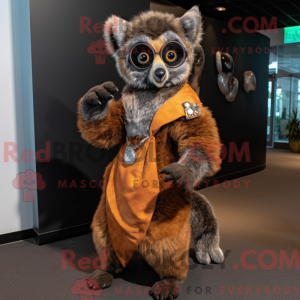 Brun Lemur-maskotdraktfigur...