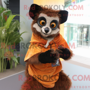 Brun Lemur-maskotdraktfigur...