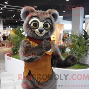 Brown Lemur mascottekostuum...