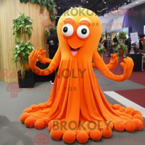 Orange Octopus mascot...