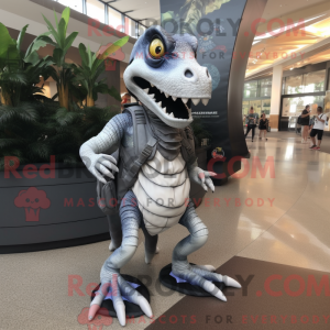 Silver Deinonychus mascot...