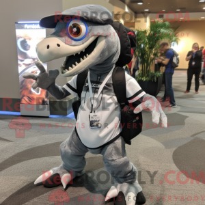Silver Deinonychus mascot...