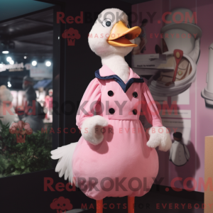 Pink Geese mascot costume...