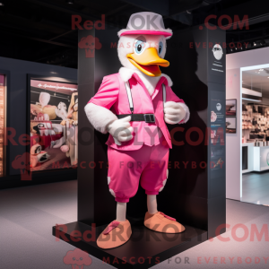 Roze Ganzen mascottekostuum...