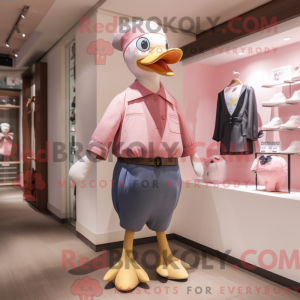 Roze Ganzen mascottekostuum...