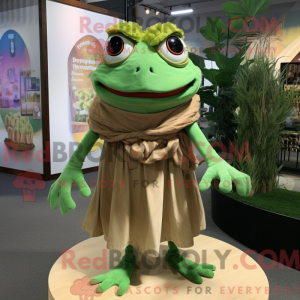Olive Frog maskotdraktfigur...