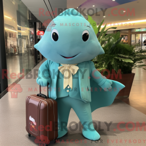 Cyan Stingray maskot...