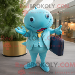 Cyan Stingray maskot...