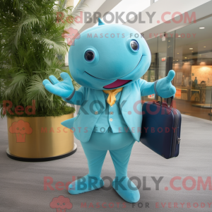 Cyan Stingray Maskottchen...