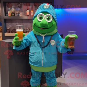 Blue Green Beer mascot...