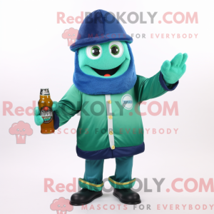 Blue Green Beer mascot...