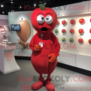 Red Apple mascot costume...