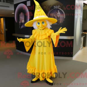 Yellow Witch mascot costume...