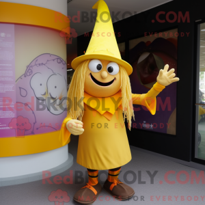 Mascotte de sorcière jaune...
