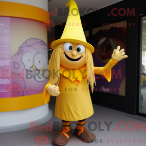 Yellow Witch mascot costume...