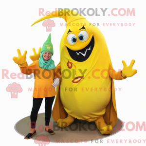 Yellow Witch mascot costume...