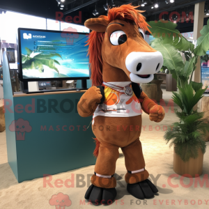 Rust Horse maskot drakt...