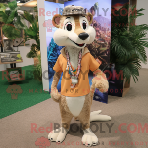 Tan Weasel maskot kostyme...