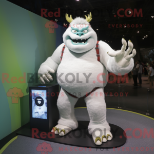 White Ogre mascot costume...