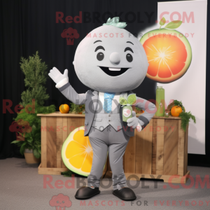 Grå Grapefrugt maskot...