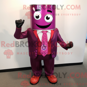 Magenta Soda Can mascot...