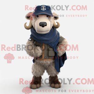 Navy Bison maskotdraktfigur...