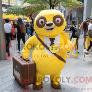 Lemon Yellow Sloth mascot...