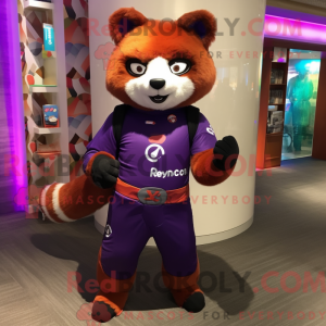 Purple Red Panda mascot...