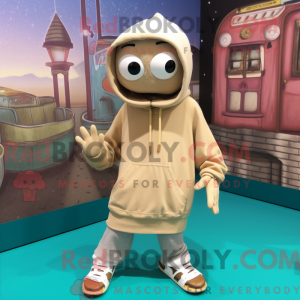Tan skateboard maskot drakt...