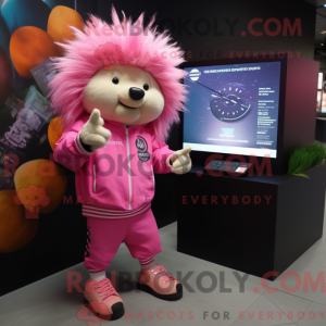 Rosa Piggsvin maskot drakt...