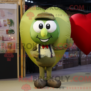 Olive Heart Shaped Balloons...