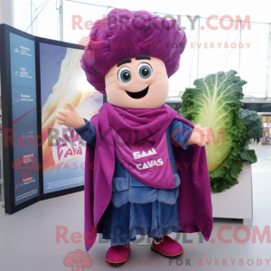 Magenta Caesar Salat maskot...