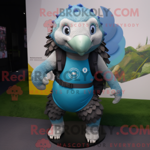 Cyan Pangolin máscara de...