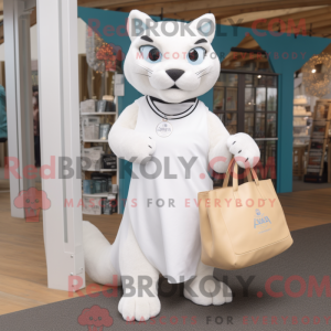 White Puma mascot costume...