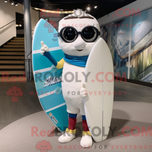 White Surfboard mascot...