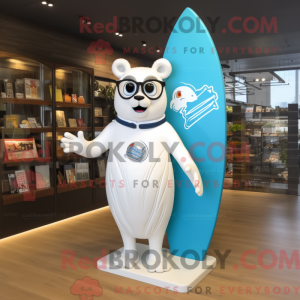 White Surfboard mascot...