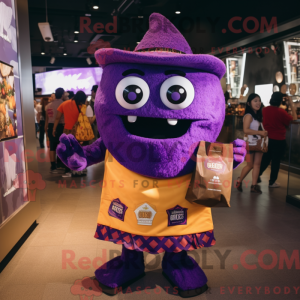 Lilla Nachos maskot kostume...