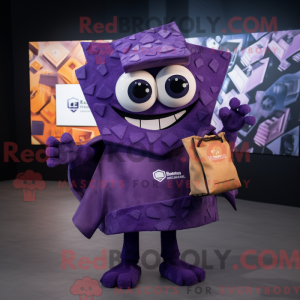 Lilla Nachos maskot kostume...