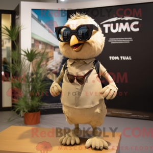 Tan Quail mascot costume...