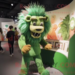 Green Tamer Lion mascot...