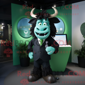 Groene Yak-mascottekostuum...