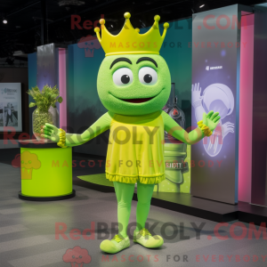 Lime Green Queen mascot...
