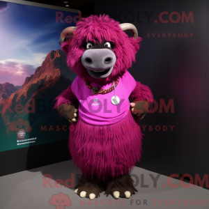 Magenta Buffalo maskot...