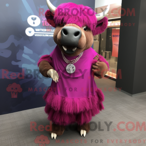 Magenta Buffalo mascot...